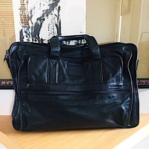 TUMI Leather Expandable Briefcase